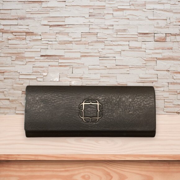 Blake Huwahara Brown Leather Hard Sunglasses Case EUC - Picture 2 of 3